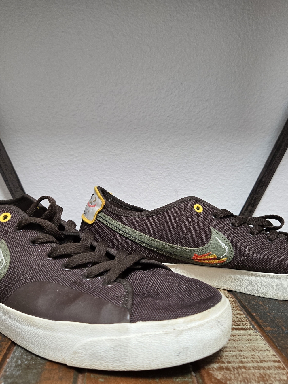 Nike SB BLZR Court Daan Van Der Linden Mens 11.5 Brown Fly Fishing Skate Shoes